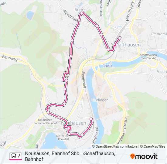 7 Bus Line Map