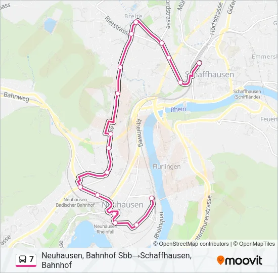 7 Bus Line Map