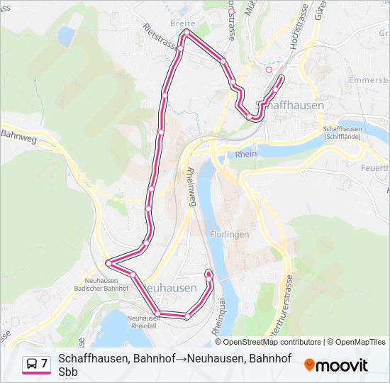 7 Bus Line Map