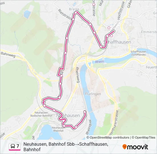 7 Bus Line Map