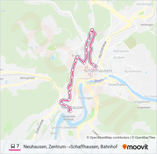 7 Bus Line Map