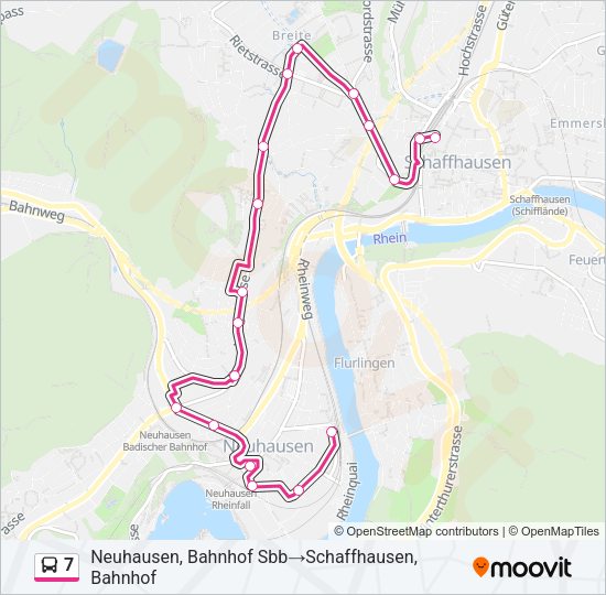 7 Bus Line Map