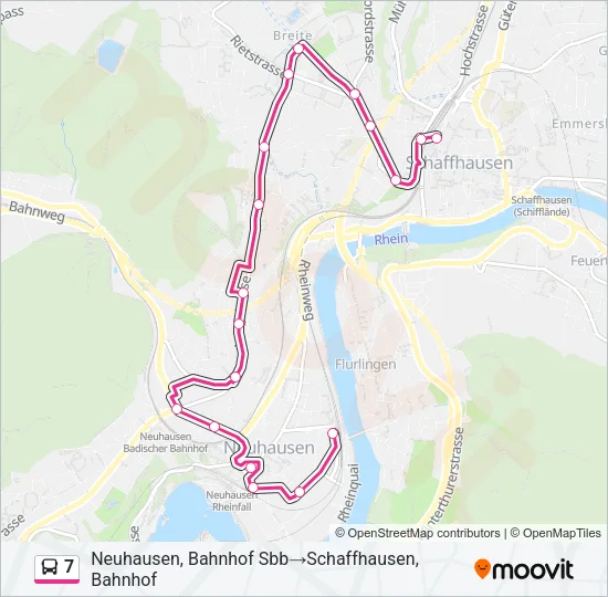 7 Bus Line Map