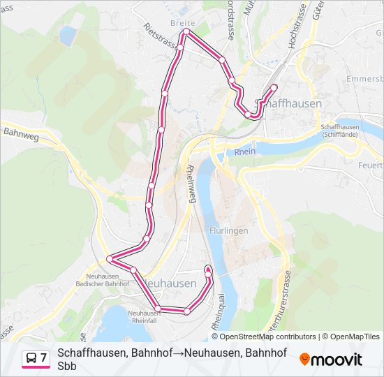 7 Bus Line Map
