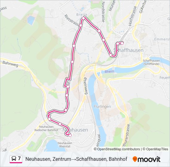 7 Bus Line Map