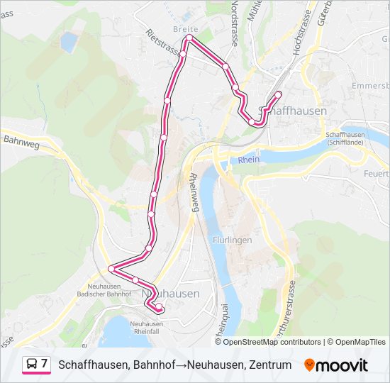 7 Bus Line Map