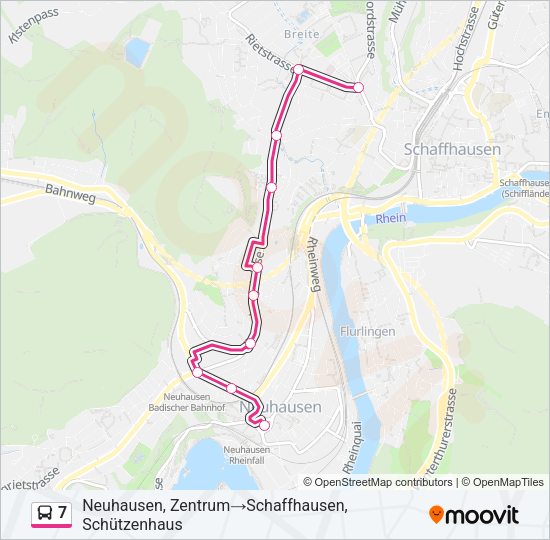 7 Bus Line Map