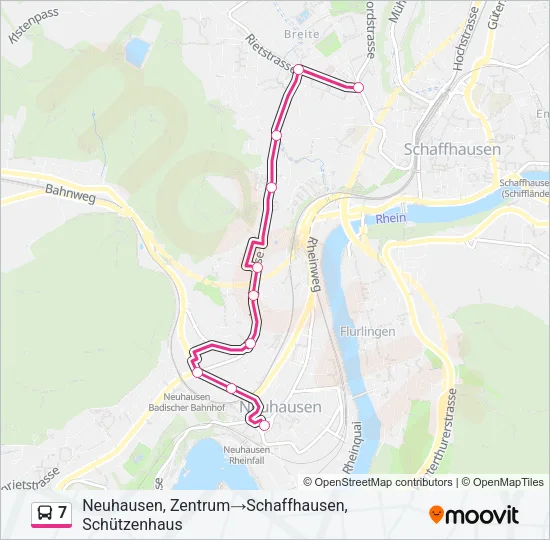 7 Bus Line Map