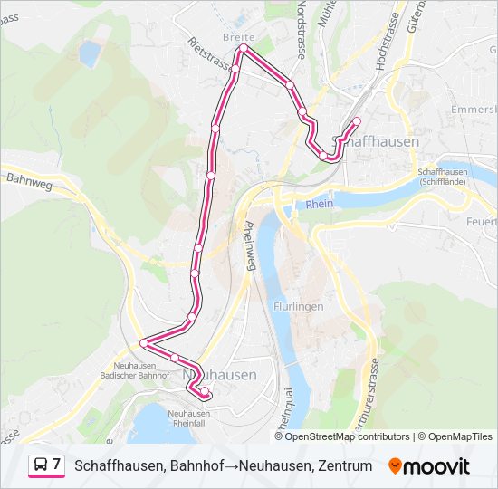 7 Bus Line Map