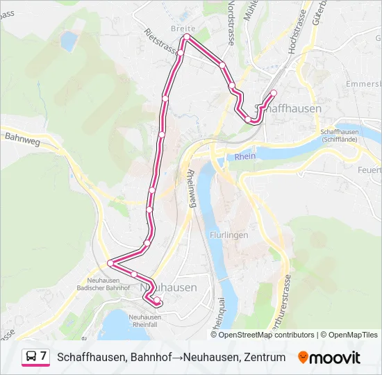 7 Bus Line Map