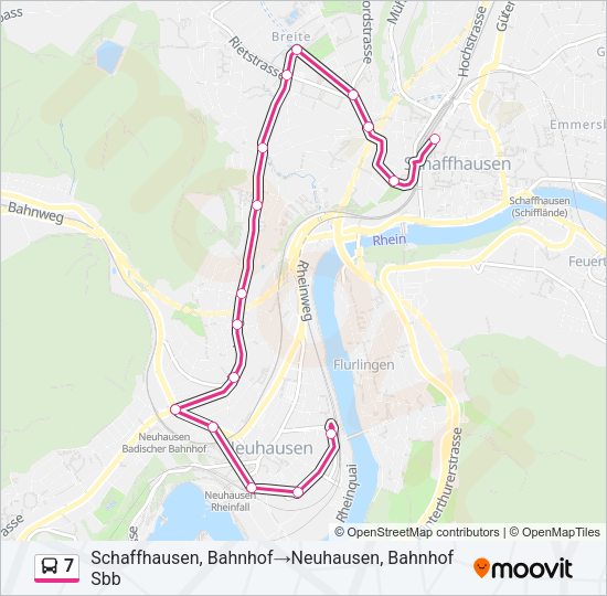 7 Bus Line Map