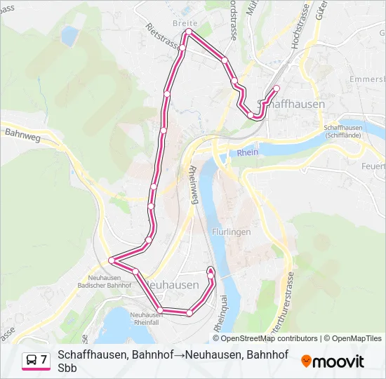 7 Bus Line Map