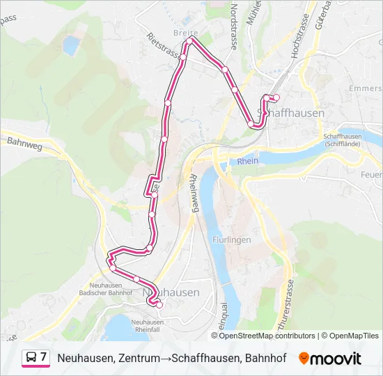 7 Bus Line Map