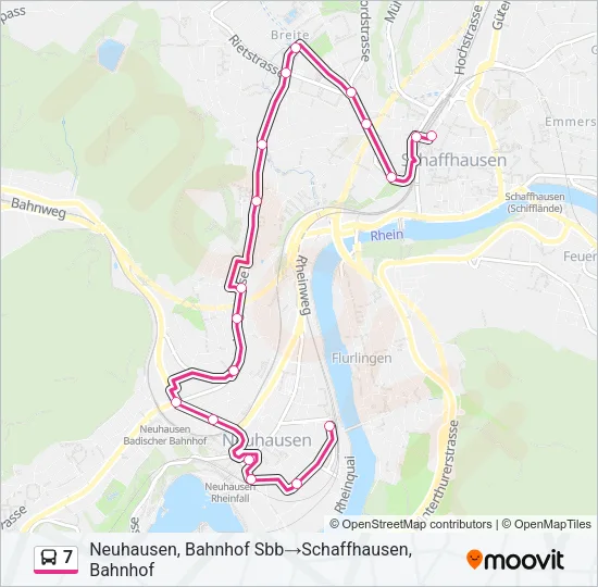 7 Bus Line Map