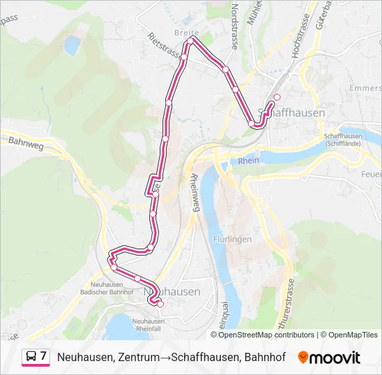 7 Bus Line Map