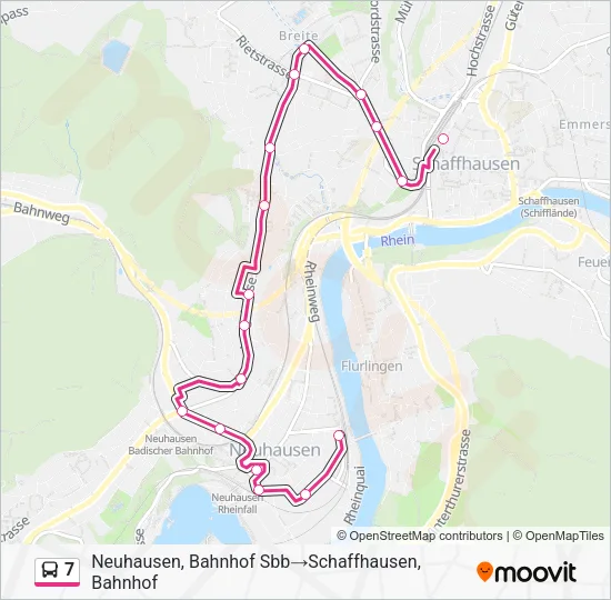 7 Bus Line Map