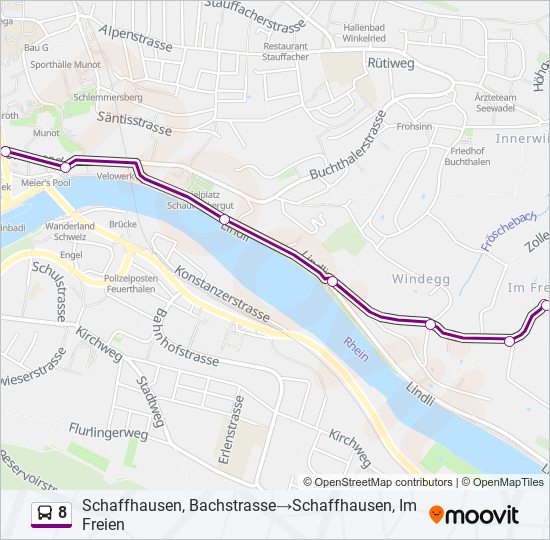 8 Bus Line Map