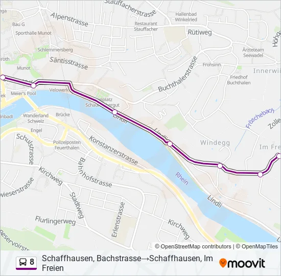 8 Bus Line Map