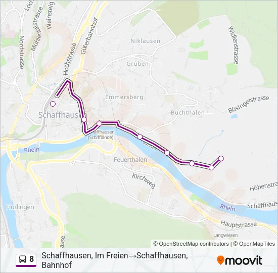 8 Bus Line Map