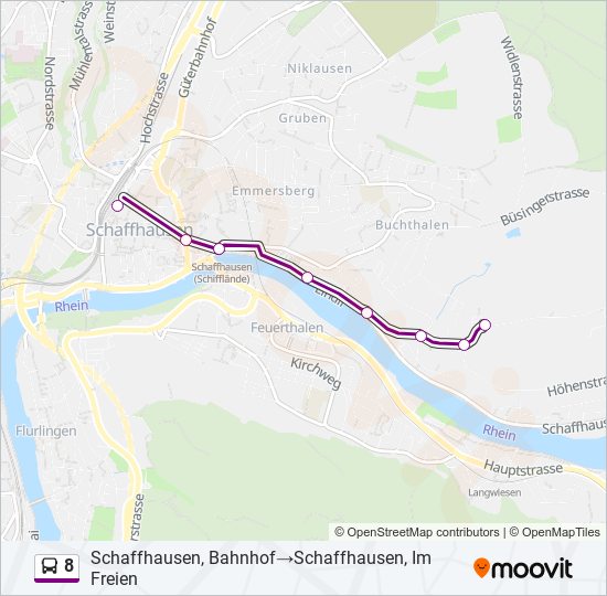 8 Bus Line Map