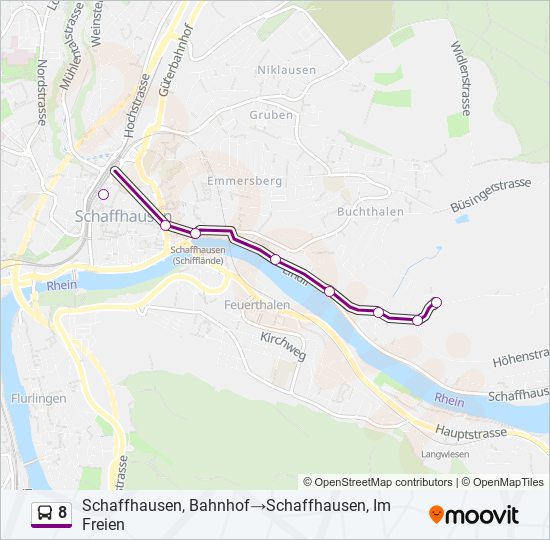 8 Bus Line Map