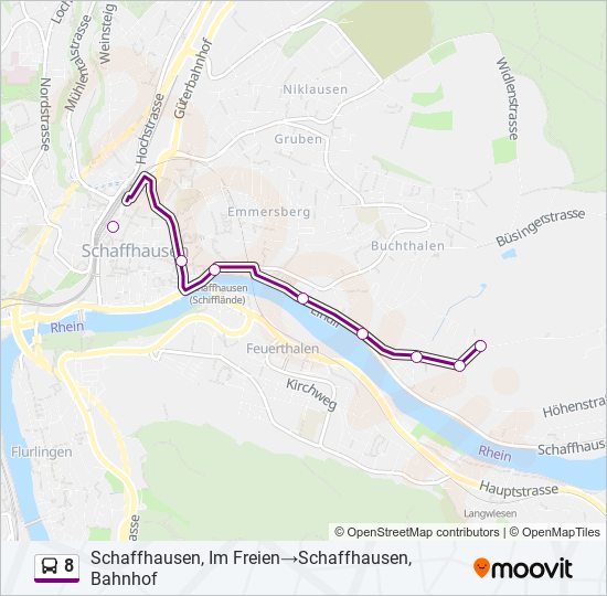 8 Bus Line Map
