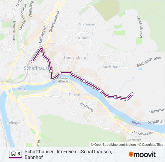 8 Bus Line Map