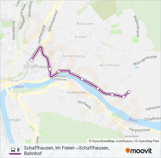 8 Bus Line Map