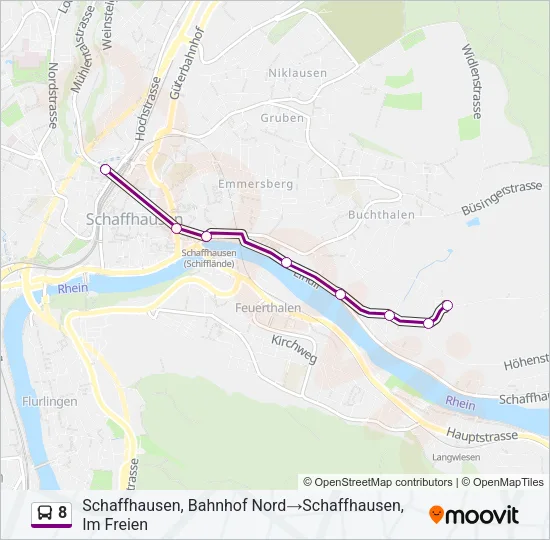 8 Bus Line Map