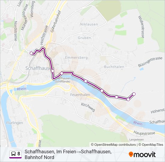 8 Bus Line Map