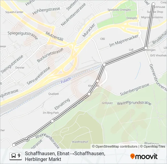 9 Bus Line Map