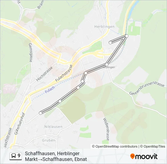 9 Bus Line Map