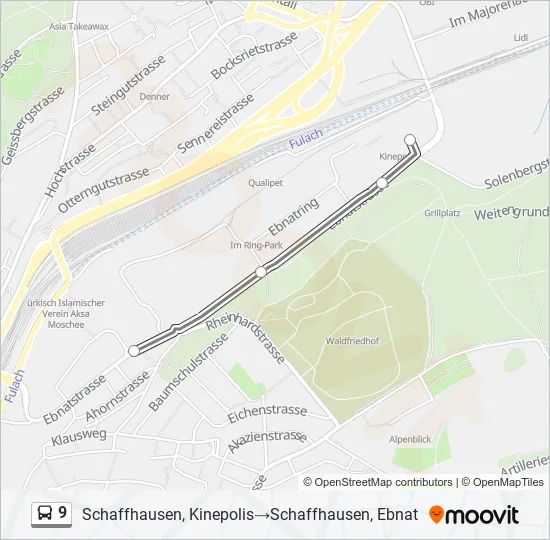9 Bus Line Map