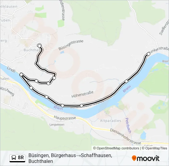 8R Bus Line Map