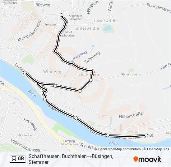 8R Bus Line Map