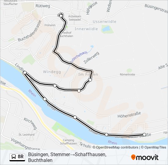 8R Bus Line Map