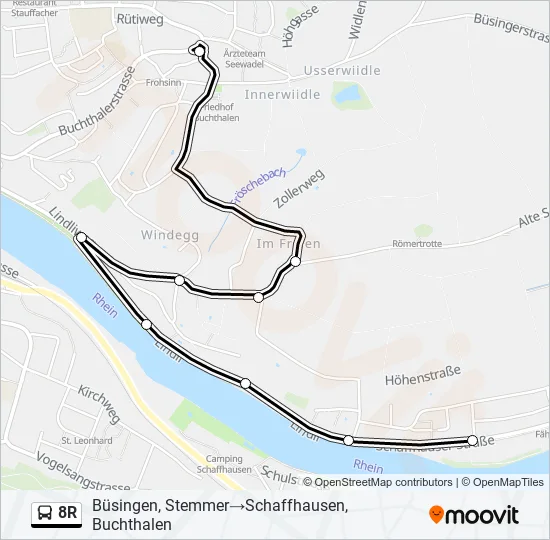 8R Bus Line Map