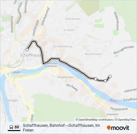 8R bus Line Map