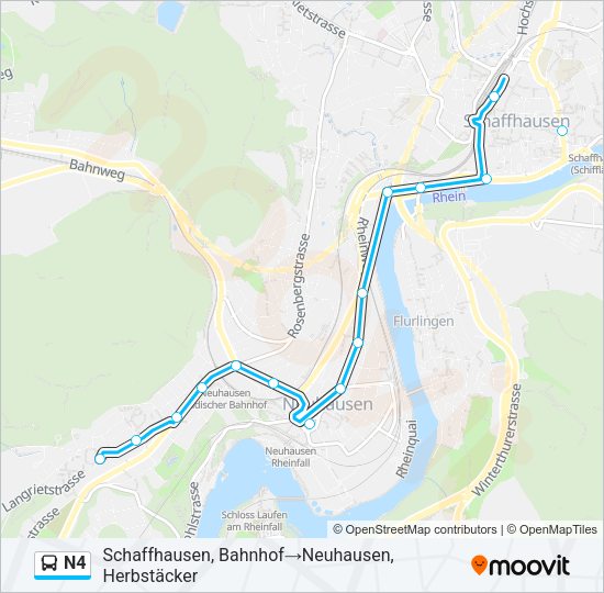 N4 Bus Line Map