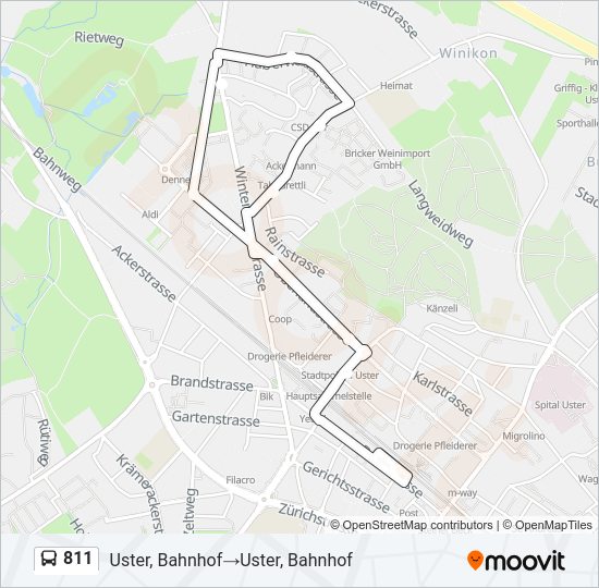 811 Bus Line Map