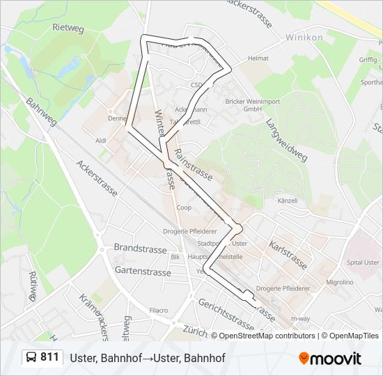 811 Bus Line Map