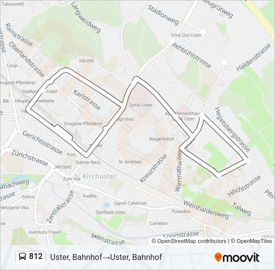 812 Bus Line Map