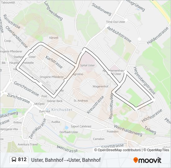 812 Bus Line Map