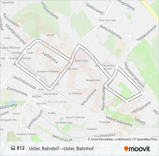 812 Bus Line Map
