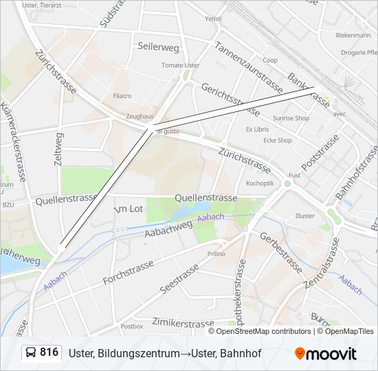 816 Bus Line Map