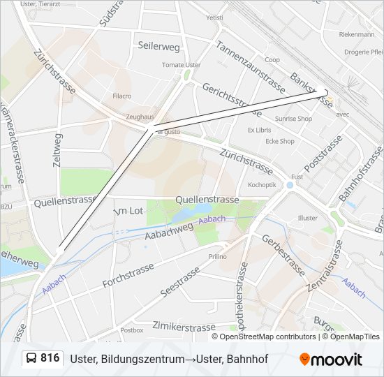 816 Bus Line Map