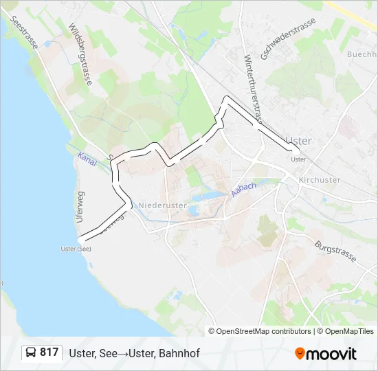 817 Bus Line Map
