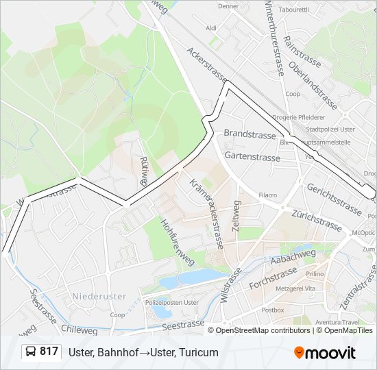 817 Bus Line Map