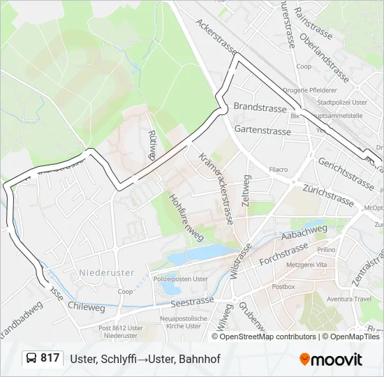 817 Bus Line Map
