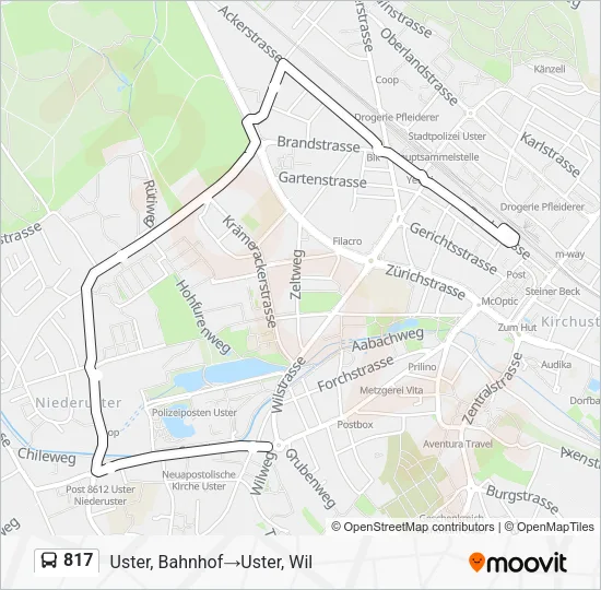 817 Bus Line Map